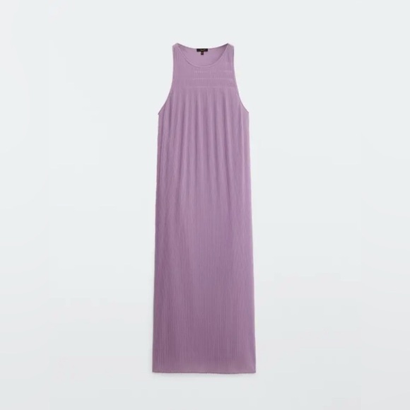 Massimo Dutti Dresses & Skirts - Massimo Dutti Womans Maxi Dress Size M Purple Pleated Flaw